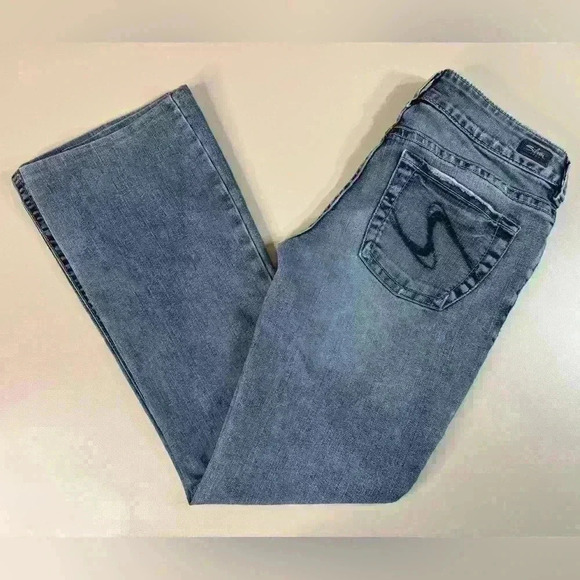 Silver Jeans Denim - Silver Jeans Wide Bootcut Western Style Denim Jeans Suki Women’s W 27 L 34